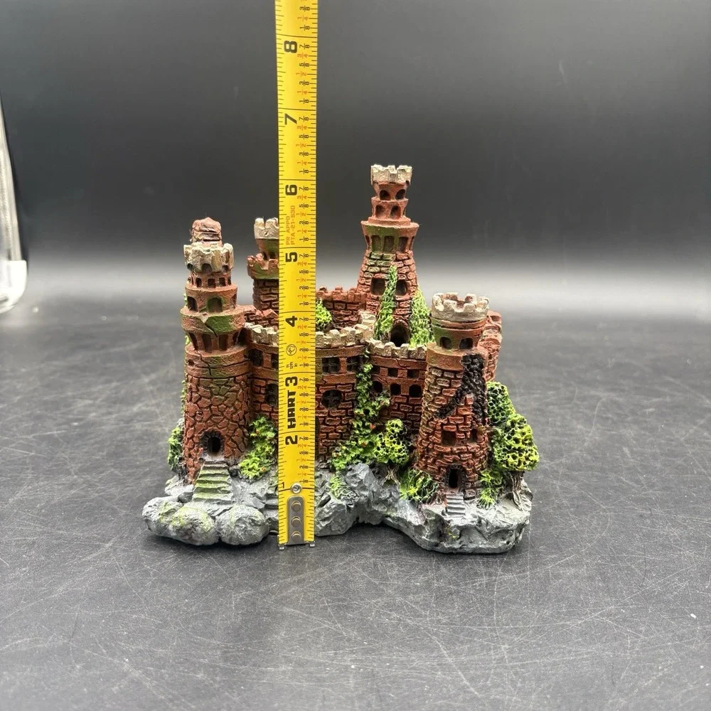 Aquarium Castle Heavy Red Brick Vibrant Colors